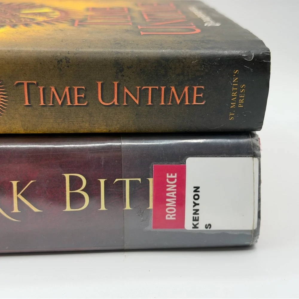 Lot of 2 Sherrilyn Kenyon Hardcover Novel Books - Time Untime & Dark Bites